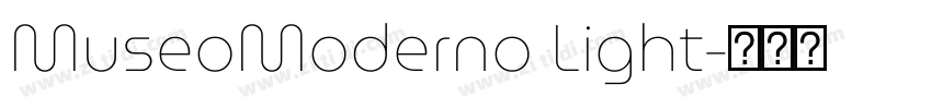 MuseoModerno Light字体转换
